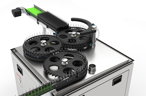 Batterimaskin som sejfo levererat närbild